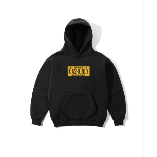 CASH ONLY - Heavy Weight Basic Black Hoodie Fleece Pull Over Jumper