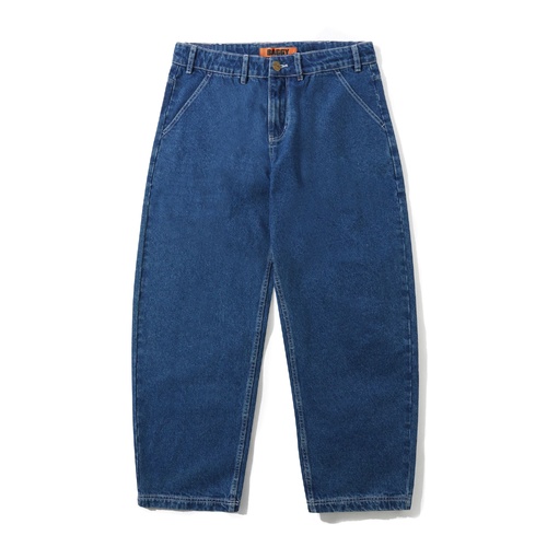 Butter Goods - Scribble Denim Jeans, Mid Blue Baggiest Fit Buttergoods