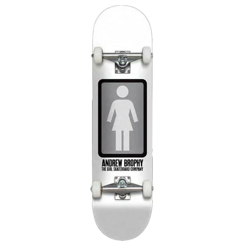 GIRL ANDREW BROPHY Complete Skateboard 7.875" black / white deck