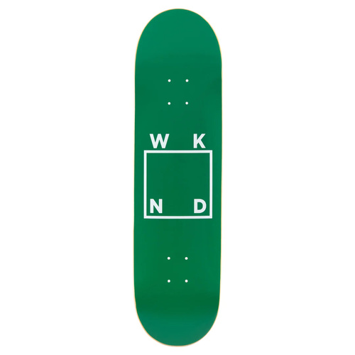 Weekend WKND 8.5" White Logo Green Skateboard DECK WEEK END