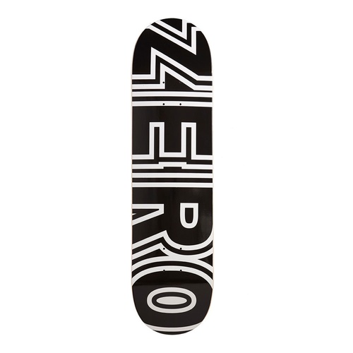 ZERO DECK BOLD BLACK WHITE 7.75" SKATEBOARD