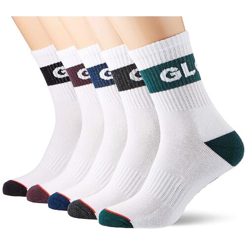 Globe - Horizons Crew Sock Socks White 5 Pack Mens Size 7 - 11
