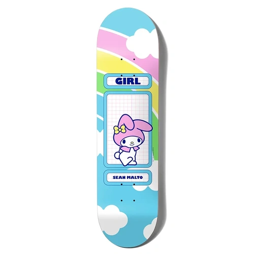 GIRL Hello Kitty SEAN MALTO Skateboard deck 8.25 x 31.875" AUS SELLER