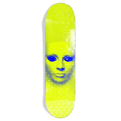 Opera Skateboard Deck Yellow Holographic Face EX7 8.5"