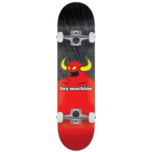 TOY MACHINE Monster MINI 7.38" X 30.00" Skateboard Complete BLACK