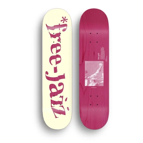 Free Jazz - cream & Cherry 8.5" Skateboard Deck Skate Board