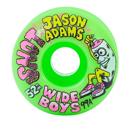 HEROIN WHEELS JASON ADAMS WIDE BOYS NEON GREEN 52MM 99A