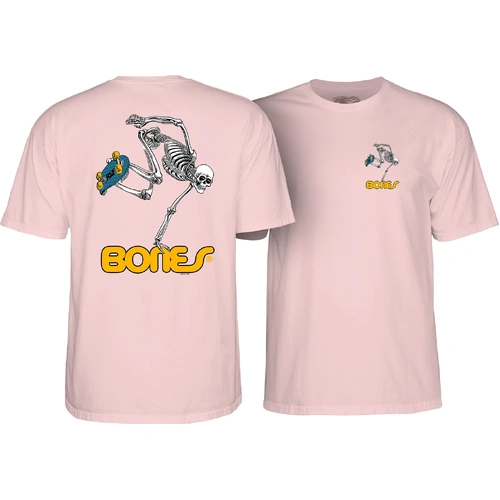 BONES Powell Peralta Skate Skeleton Pink Tee T-shirt [Size: M]