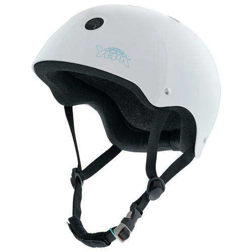 Yepa Helmet T-Shell Gloss White Certified EPS Foam (Dual Size Padding)
