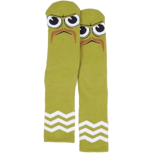 Toy Machine Socks Turtle Boy Stache Green OSFM New Skateboard Sox
