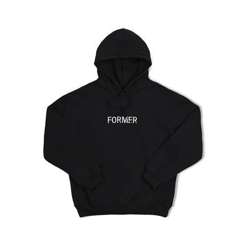 FORMER CLOTHING LEGACY EMB HOOD BLACK - 1 (FFL-24127-BLK)