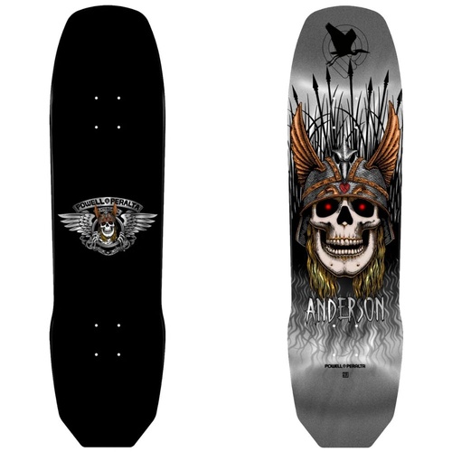 Powell Peralta Deck Andy Anderson Heron Skull 8.45" Silver Foil