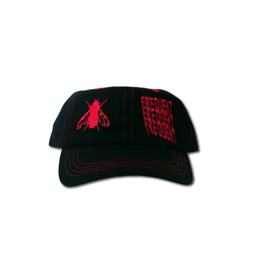 Frequent Sightings - Bold Logo 6 Panel Cap Black / red hat