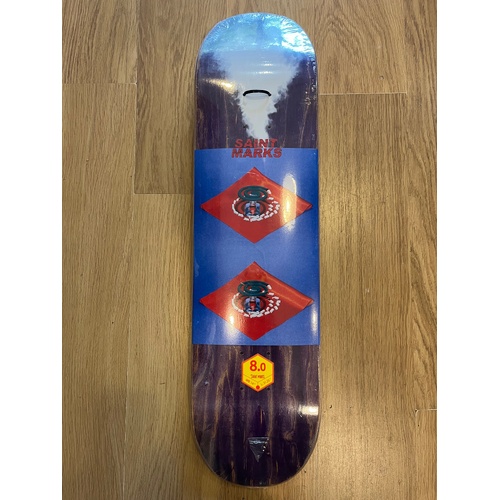 Saint Marks - Mosquito Coil 8.0" x 31.25" WB 14.0" Purple Stain Skateboard Deck