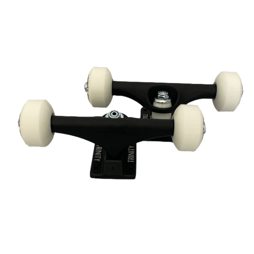 Trinity Skateboard Trucks & Wheels Combo 52mm 5.0 Black Matte 7.75 - 8.0" Axles