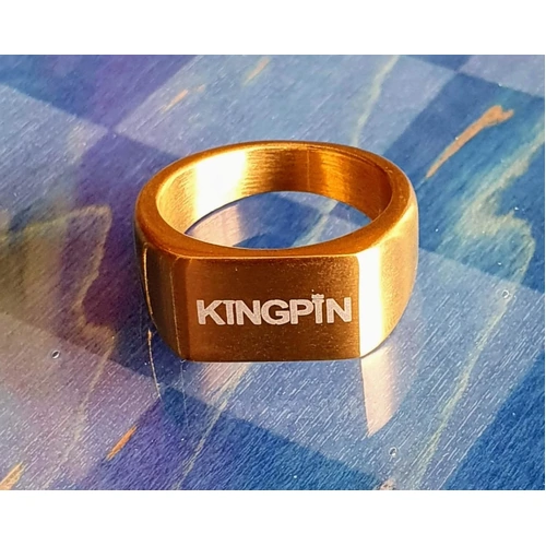 KINGPIN BRAND LOGO RING GOLD ASST SIZES