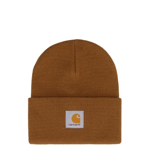 CARHARTT LOGO BEANIE HAMILTON BROWN