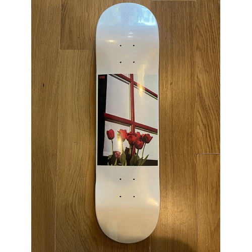 VISUAL Roses Skate Deck 8.0 x 31.5 WB 14.25 White Skateboard Skate Board