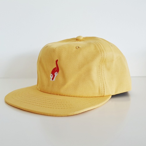 Amnesia Cap OG Flame Logo Yellow Snapback Skateboard Hat