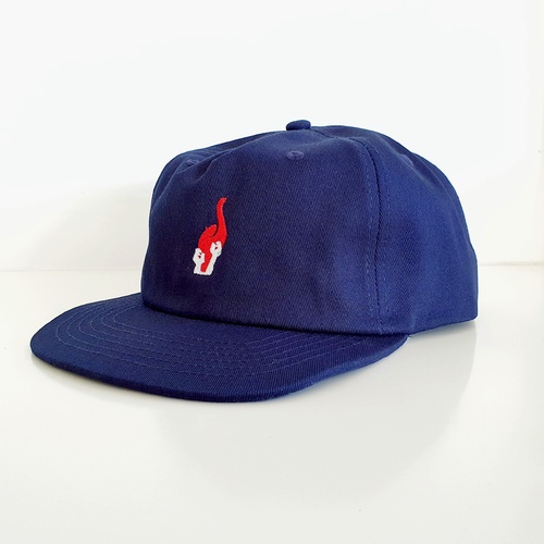 Amnesia Cap OG Flame Logo Navy Snapback Skateboard Hat