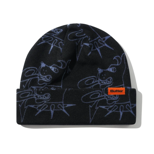 Butter Goods - Canine Cuff Black Beanie OSFA Buttergoods