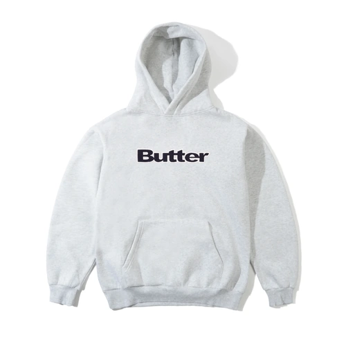 Butter Goods - Ripstop Logo Applique Pullover Hood Ash Grey hood hoody