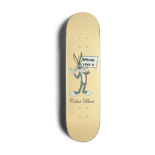 Color Bars x Looney Tunes SPREAD LOVE BUGS BUNNY Skateboard deck 8.25"