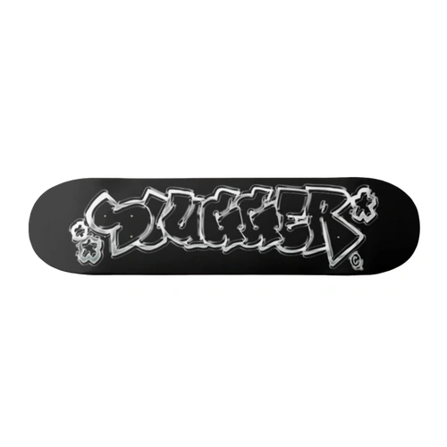 Slugger Metallic Logo Black / Silver Skateboard Deck Skate Board ASST SIZES [Size: 8.25]