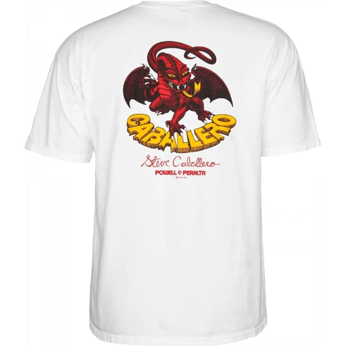 POWELL PERALTA Caballero Dragon 2 White Shirt TEE SKATE SKATEBOARD T-SHIRT [Size: L]