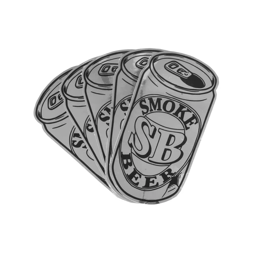 Smoke Beer - Sticker Silver Foil 14.5cm x 7 cm