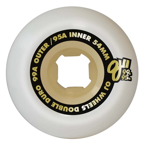 OJ WHEELS 54MM DOUBLE DUROS GUM HARDLINE 99A/95A