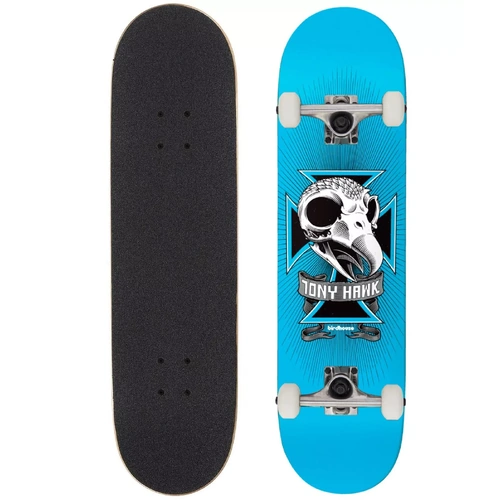 BIRDHOUSE - Tony Hawk Skull Light Blue 8.0" x 31.5" Complete Skateboard Deck