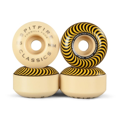 SPITFIRE SKATEBOARD WHEELS FORMULA 4 CLASSICS 55MM YELLOW WHEEL 99D