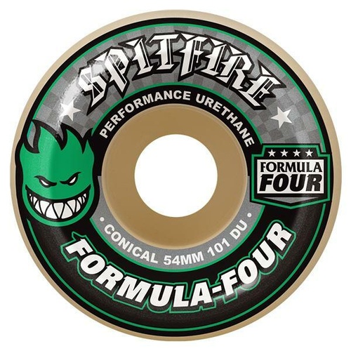 SPITFIRE FORMULA FOUR SKATEBOARD WHEELS 53MM F4 101D CONICAL RED