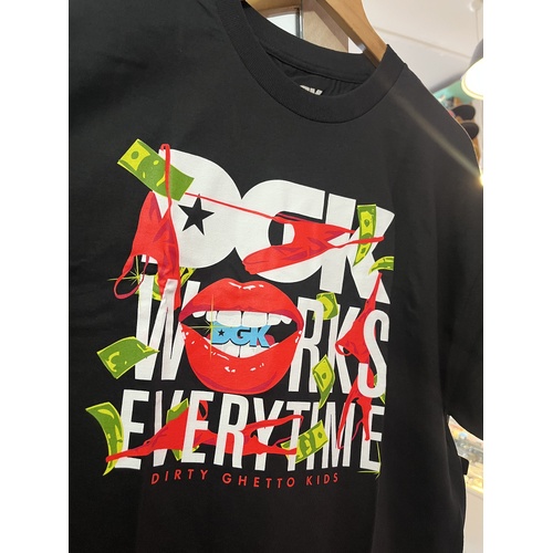 DGK Works Everytime Black Tee T-SHIRT [Size: XL]