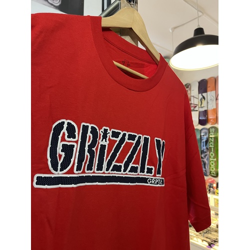 GRIZZLY Griptape OG Logo Tee Red T-SHIRT [Size: XL]