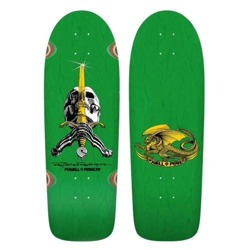 Powell Peralta Deck OG Ray Rodriguez Skull & Sword Green 10" Reissue