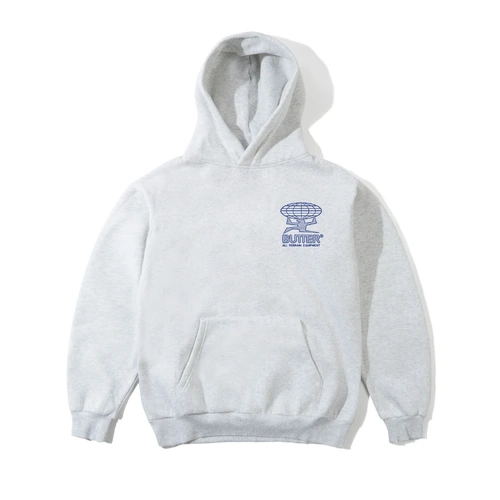 Butter Goods Terrain Pull Over Ash Hoodie Hood Fleece Buttergoods