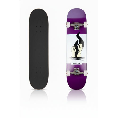 Amnesia Complete Skateboards OG Realistic Purple 8.125"