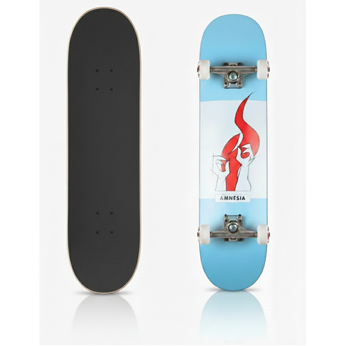 Amnesia Complete Skateboard deck OG Sketch Blue 8.25"