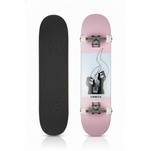 Amnesia Complete Skateboards OG Spray Pink 8.375"