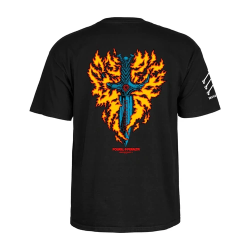 POWELL PERALTA Bones Brigade TEE Black SKATE SKATEBOARD