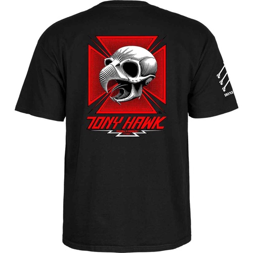 POWELL PERALTA Bones Brigade TEE Tony Hawk Black SKATE SKATEBOARD