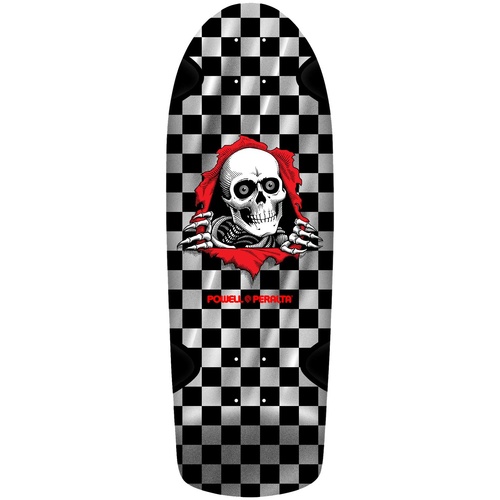 Powell Peralta - Ripper OG Checker 10" Silver Black Skateboard Deck Reissue
