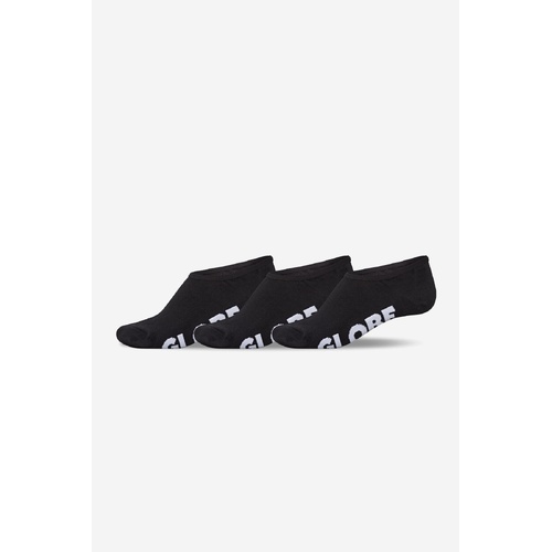 Globe Socks 3 Pack Low Impact Invisible No Show Black Size 7-11 Skateboard Sox