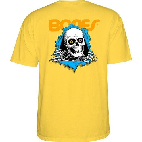 POWELL PERALTA RIPPER YELLOW TEE SKATE SKATEBOARD NEW AUST SELLER BONES