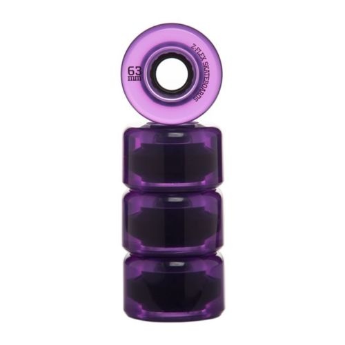 Z-FLEX Z-SMOOTH SKATEBOARD WHEEL 63MM 78A TRANSLUCENT PURPLE LONGBOARD ZFLEX FREE POST AUSTRALIAN